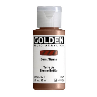 Akrylová barva Golden Fluid 30 ml - Burnt Sienna 2020 - 