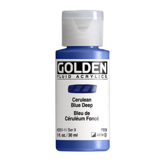 Akrylová barva Golden Fluid 30 ml - Cerulean Blue Deep 2051 - 