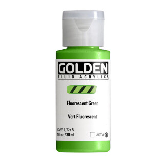 Akrylová barva Golden Fluid 30 ml - Fluorescent Green 2493 - 