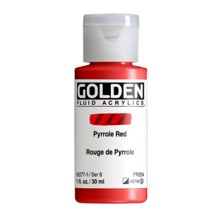 Akrylová barva Golden Fluid 30 ml - Pyrrole Red 2277 - 