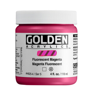Akrylová barva Golden Heavy Body 118 ml - Fluorescent Magenta 4625 - 