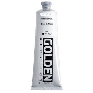 Akrylová barva Golden Heavy Body 148 ml - Titanium White 1380 - 