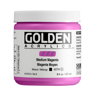 Akrylová barva Golden Heavy Body 237 ml - 1570 Medium Magenta - 