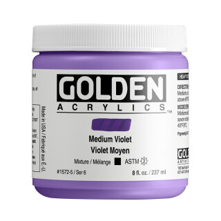Akrylová barva Golden Heavy Body 237 ml - 1572 Medium Violet - 