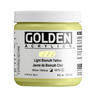 Akrylová barva Golden Heavy Body 237 ml - 1574 Light Bismuth Yellow - 