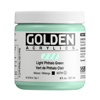 Akrylová barva Golden Heavy Body 237 ml - 1578 Light Phthalo Green - 