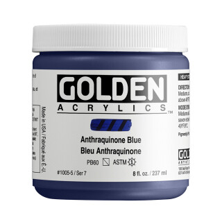 Akrylová barva Golden Heavy Body 237 ml - Anthraquinone Blue 1005 - 