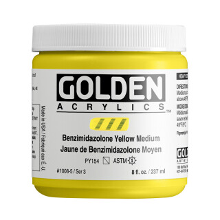 Akrylová barva Golden Heavy Body 237 ml - Benzimidazolone Yellow Medium 1008 - 