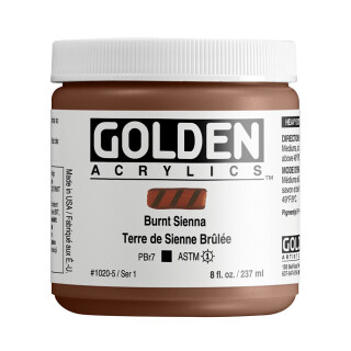 Akrylová barva Golden Heavy Body 237 ml - Burnt Sienna 1020 - 