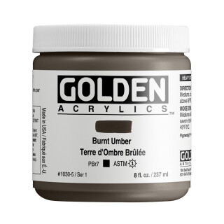 Akrylová barva Golden Heavy Body 237 ml - Burnt Umber 1030 - 