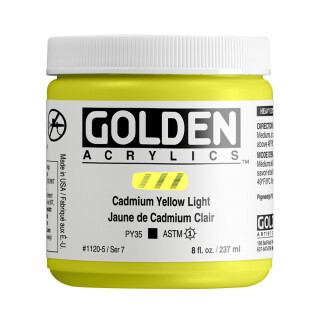 Akrylová barva Golden Heavy Body 237 ml - Cadmium Yellow Light 1120 - 