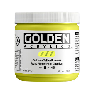 Akrylová barva Golden Heavy Body 237 ml - Cadmium Yellow Primrose 1135 - 