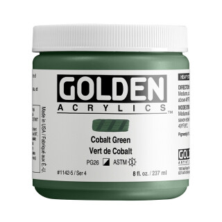 Akrylová barva Golden Heavy Body 237 ml - Cobalt Green 1142 - 