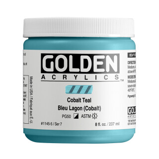 Akrylová barva Golden Heavy Body 237 ml - Cobalt Teal 1145 - 