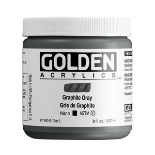 Akrylová barva Golden Heavy Body 237 ml - Graphite Gray 1160 - 