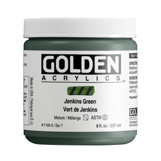 Akrylová barva Golden Heavy Body 237 ml - Jenkins Green 1195 - 
