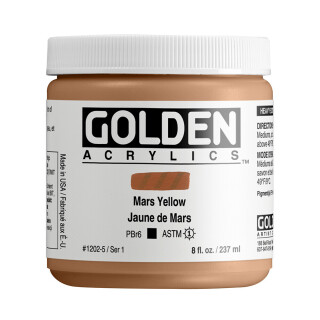 Akrylová barva Golden Heavy Body 237 ml - Mars Yellow 1202 - 
