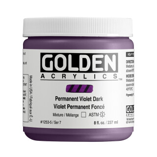 Akrylová barva Golden Heavy Body 237 ml - Permanent Violet Dark 1253 - 