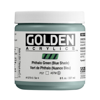 Akrylová barva Golden Heavy Body 237 ml - Phthalo Green (Blue Shade) 1270 - 