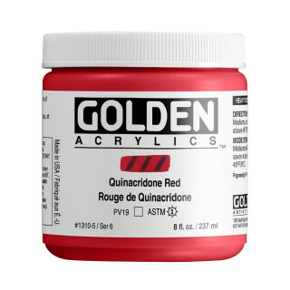 Akrylová barva Golden Heavy Body 237 ml - Quinacridone Red 1310 - 