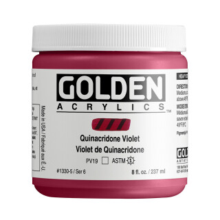 Akrylová barva Golden Heavy Body 237 ml - Quinacridone Violet 1330 - 