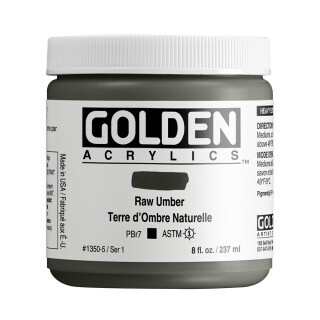 Akrylová barva Golden Heavy Body 237 ml - Raw Umber 1350 - 