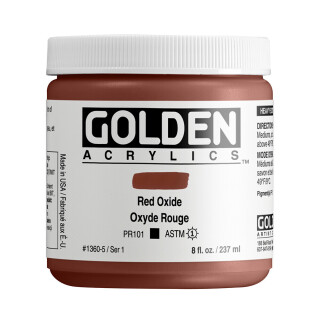 Akrylová barva Golden Heavy Body 237 ml - Red Oxide 1360 - 