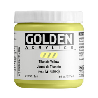 Akrylová barva Golden Heavy Body 237 ml - Titanate Yellow 1375 - 