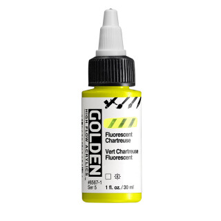 Akrylová barva Golden High Flow 30 ml - Fluorescent Chartreuse 8567 - 