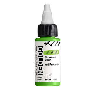 Akrylová barva Golden High Flow 30 ml - Fluorescent Green 8568 - 