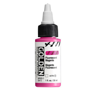 Akrylová barva Golden High Flow 30 ml - Fluorescent Magenta 8505 - 