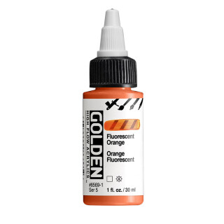 Akrylová barva Golden High Flow 30 ml - Fluorescent Orange 8569 - 
