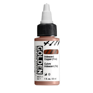 Akrylová barva Golden High Flow 30 ml - Iridescent Copper (Fine) 8571 - 