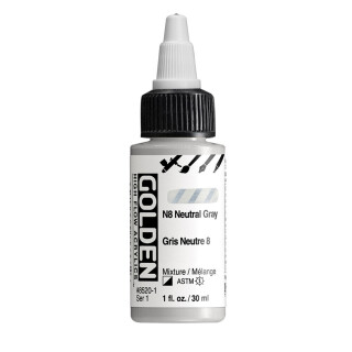 Akryl Golden High Flow 30ml – 8520 N8 Neutral Gray - 