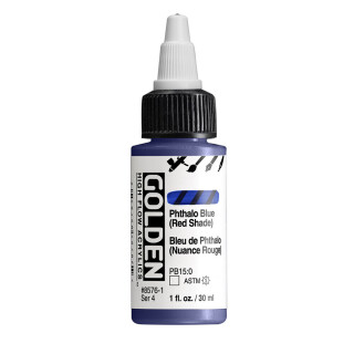Akryl Golden High Flow 30ml – 8576 Phthalo Blue (Red Shade) - 