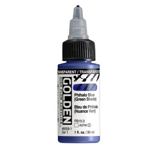 Akryl Golden High Flow 30ml – 8559 Transparent Phthalo Blue GS - 