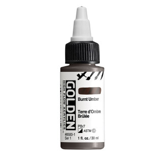 Akryl Golden High Flow 30ml – 8500 Burnt Umber - 