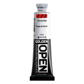 Akrylová barva Golden Open Slow Drying 59 ml - Pyrrole Red 7277 - 