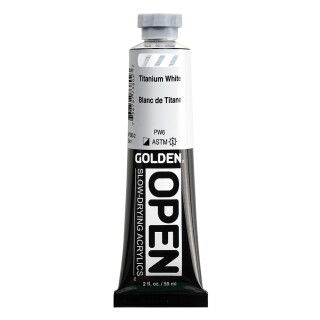 Akrylová barva Golden Open Slow Drying 59 ml - Titanium White 7380 - 