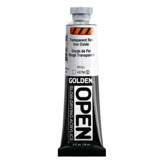 Akrylová barva Golden Open Slow Drying 59 ml - Transparent Red Iron Oxide 7385 - 
