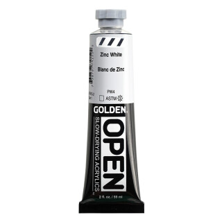 Akrylová barva Golden Open Slow Drying 59 ml - Zinc White 7415 - 