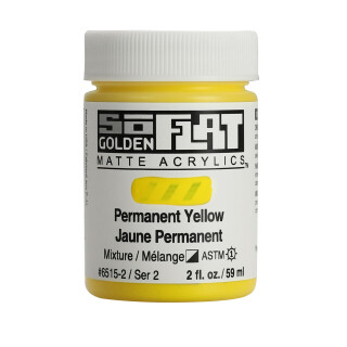 Akrylová barva Golden SoFlat Matte 59 ml - 6515 Permanent Yellow - 