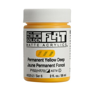 Akrylová barva Golden SoFlat Matte 59 ml - 6525 Permanent Yellow Deep - 