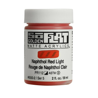 Akrylová barva Golden SoFlat Matte 59 ml - 6550 Naphthol Red Light - 