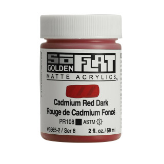 Akrylová barva Golden SoFlat Matte 59 ml - 6565 Cadmium Red Dark - 