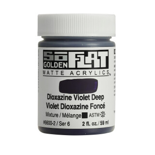 Akrylová barva Golden SoFlat Matte 59 ml - 6600 Dioxazine Violet Deep - 