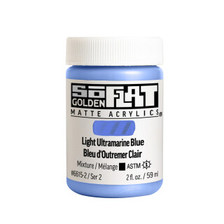 Akrylová barva Golden SoFlat Matte 59 ml - 6615 Light Ultramarine Blue - 
