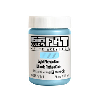Akrylová barva Golden SoFlat Matte 59 ml - 6625 Light Phthalo Blue - 