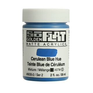 Akrylová barva Golden SoFlat Matte 59 ml - 6630 Cerulean Blue Hue - 