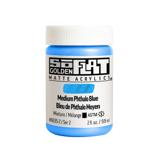 Akryl Golden SoFlat 59ml – 6635 Medium Phthalo Blue - 